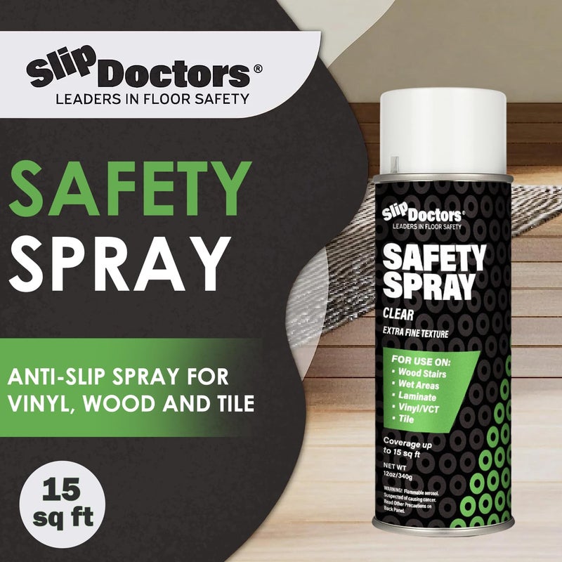 Slip Doctors SlipDoctors Safety Spray - Clear Fine-Textured Non-Slip Spray - Barefoot & Dog Paw Friendly Anti-Slip for Wood, Vinyl, Laminate & Tile - Image 1